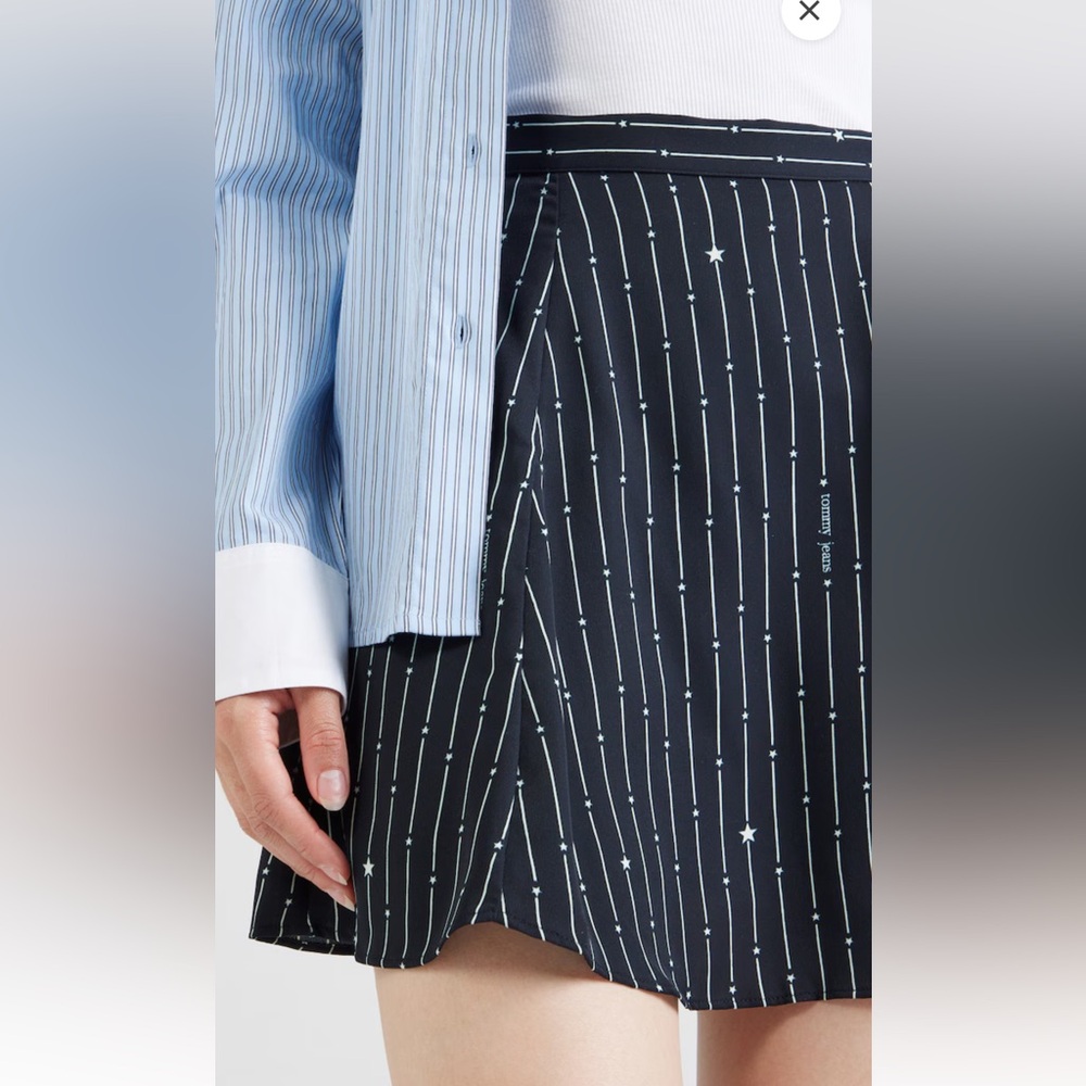 Tommy Hilfiger Blue Pleated A-Line Skirt